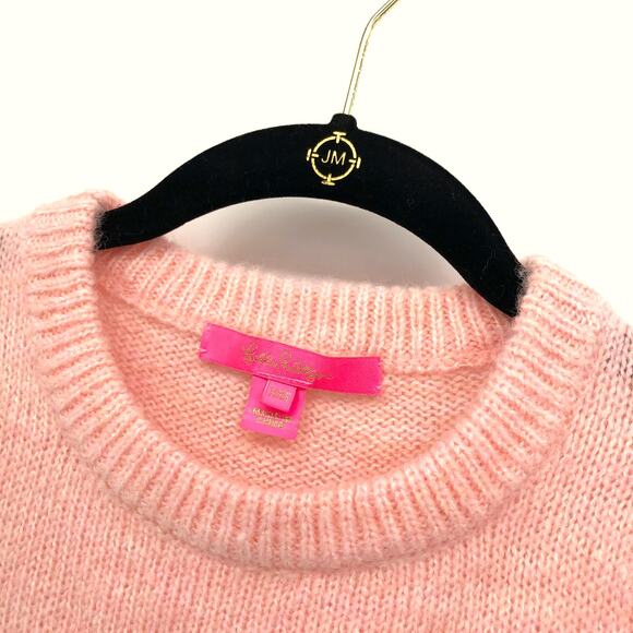 Lilly Pulitzer Ritza Sweater Pink Knit Striped Blouson Sleeve Womens XXS EUC - Picture 5 of 6